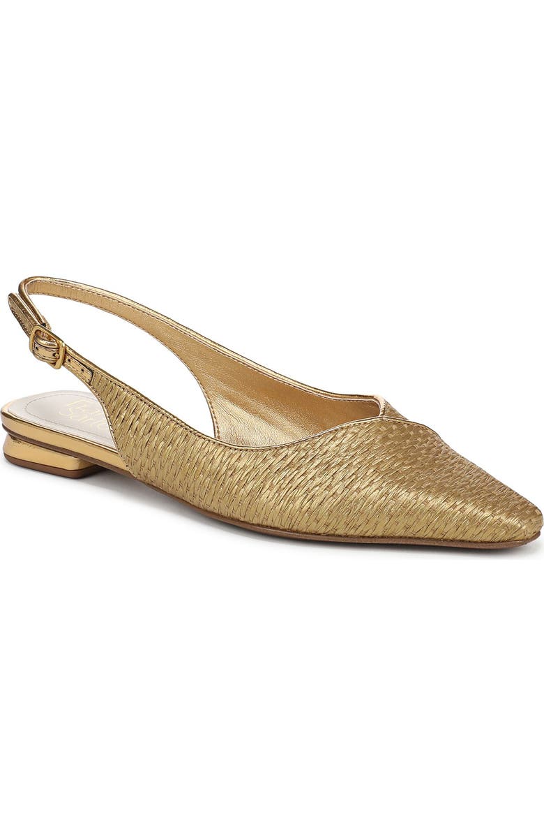 Franco Sarto Raena Slingback Flat, Main, color, Gold
