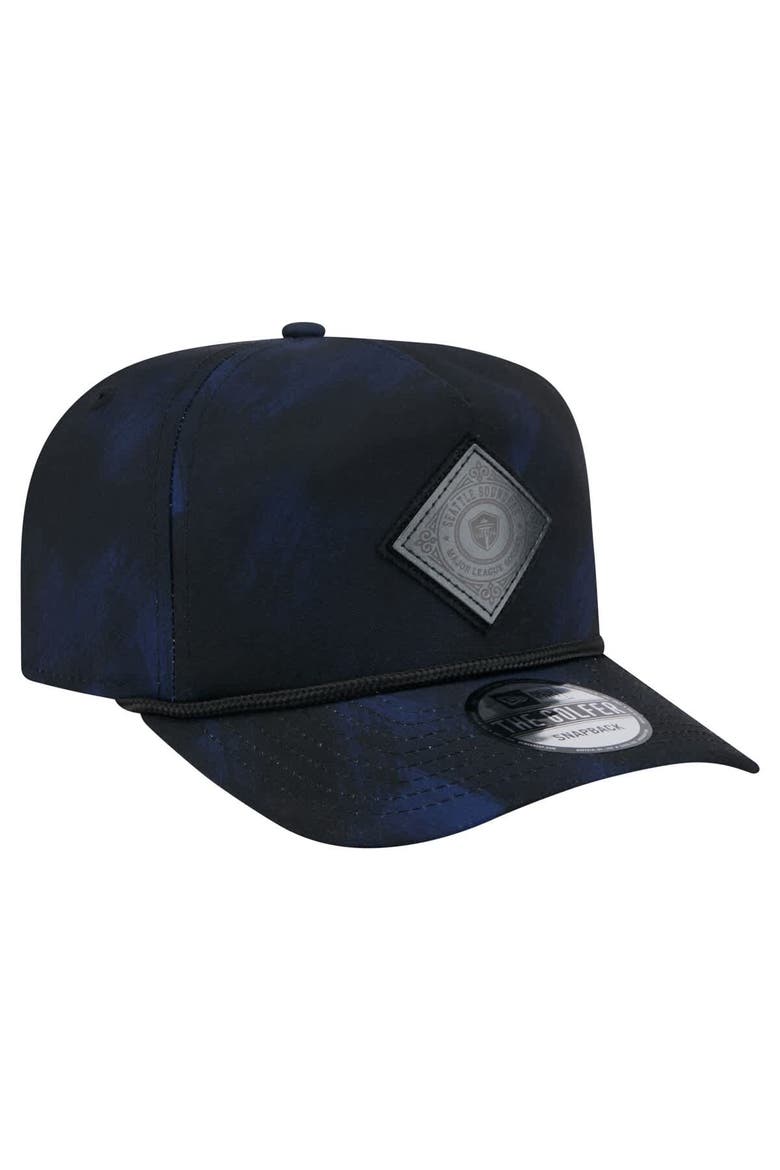 Men's New Era  Black Seattle Sounders FC Golfer Snapback Hat, Alternate, color, Black