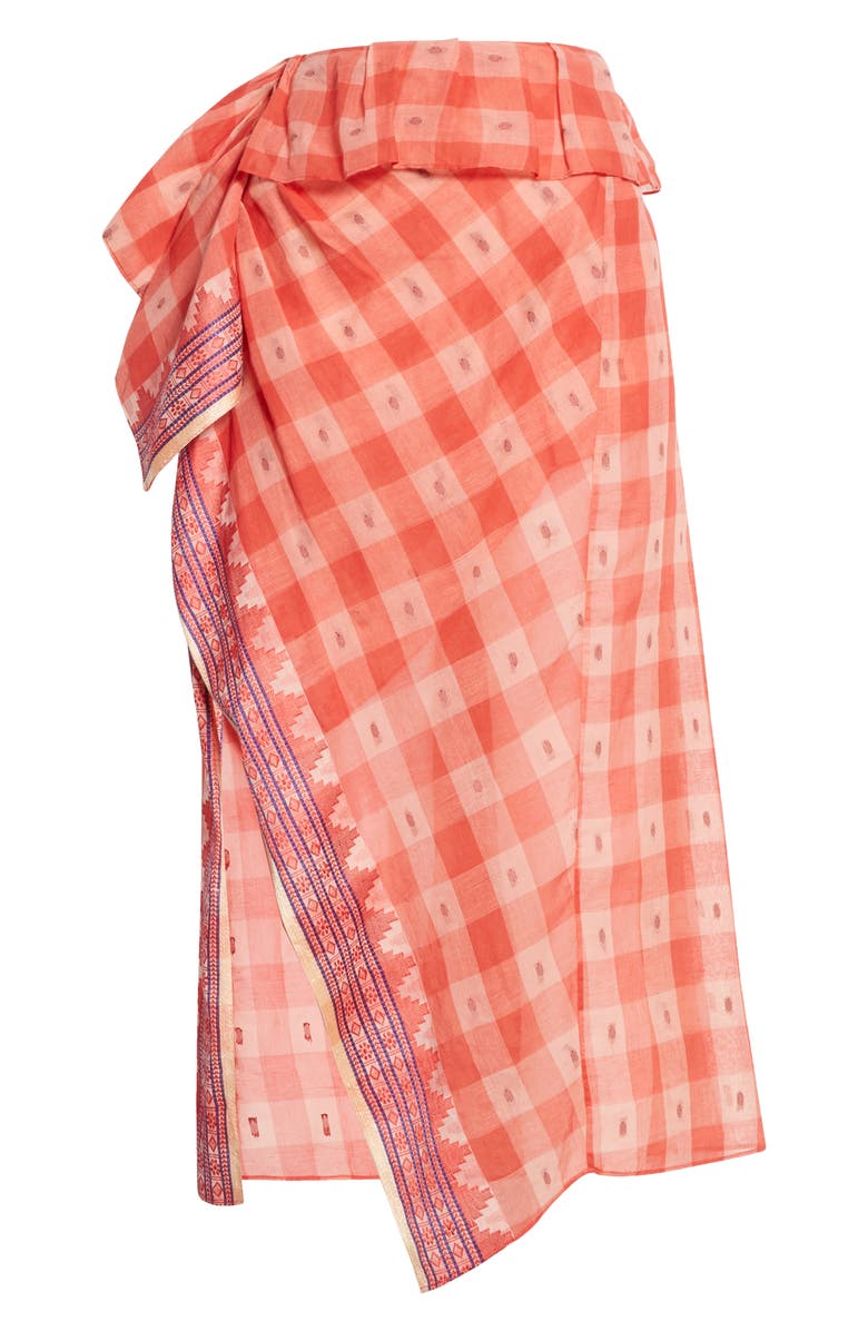 Ulla Johnson Merida Check Cotton Skirt, Alternate, color, 