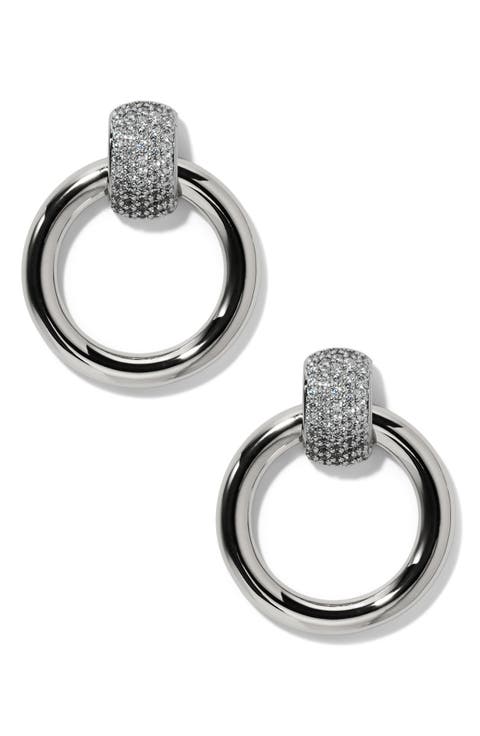 Gemini Door Knocker Hoop Earrings