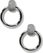 Nadri Gemini Door Knocker Hoop Earrings