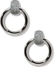 Nadri Gemini Door Knocker Hoop Earrings
