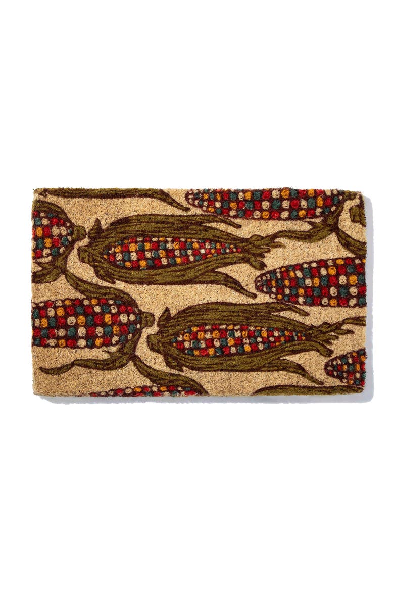 Gourmet Popcorn Coir Doormat, Main, color, BEIGE CORN