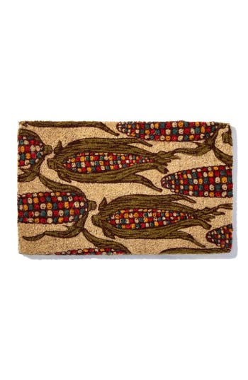 Entryways Gourmet Popcorn Coir Doormat In Brown
