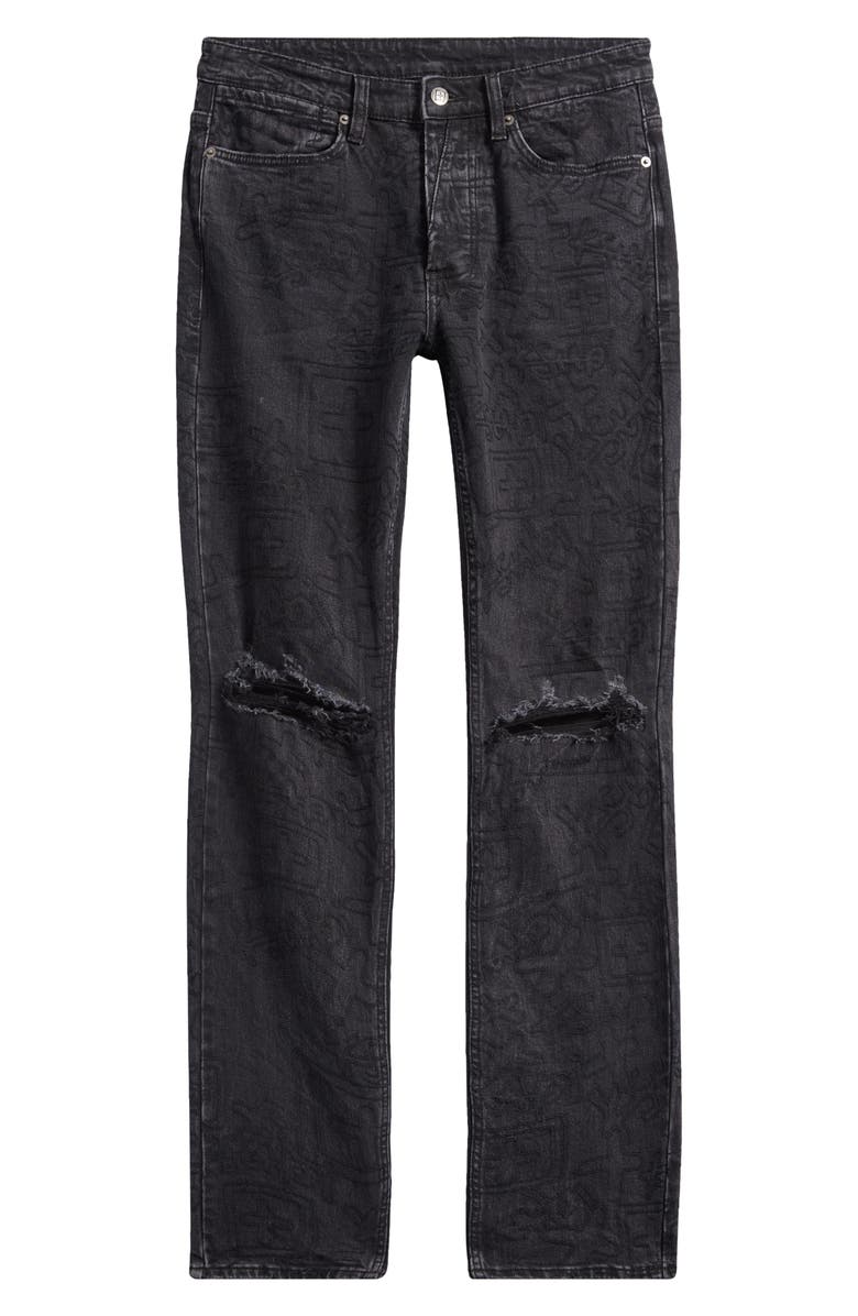 Ksubi Van Winkle Stencil Skinny Jeans, Alternate, color,
