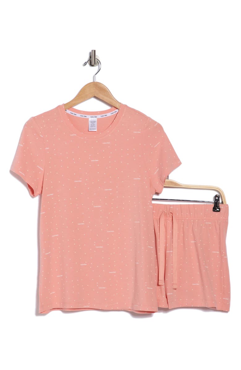 Calvin Klein Soft Slumber Pajamas, Alternate, color, Solid Coral