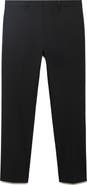 MANGO Slim Fit Flat Front Pants