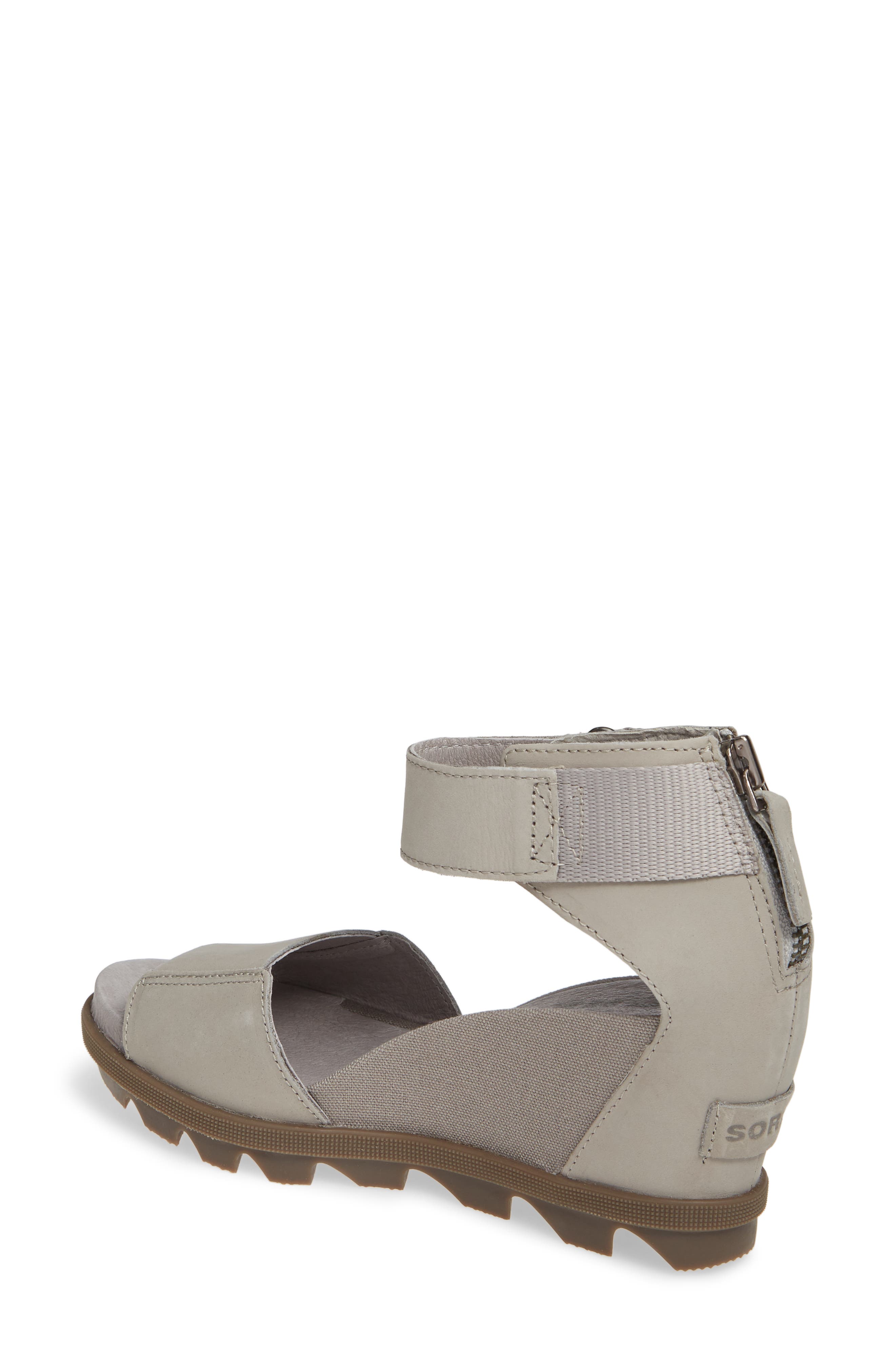 Joanie II Ankle Strap Wedge Sandal, Alternate, color, DOVE