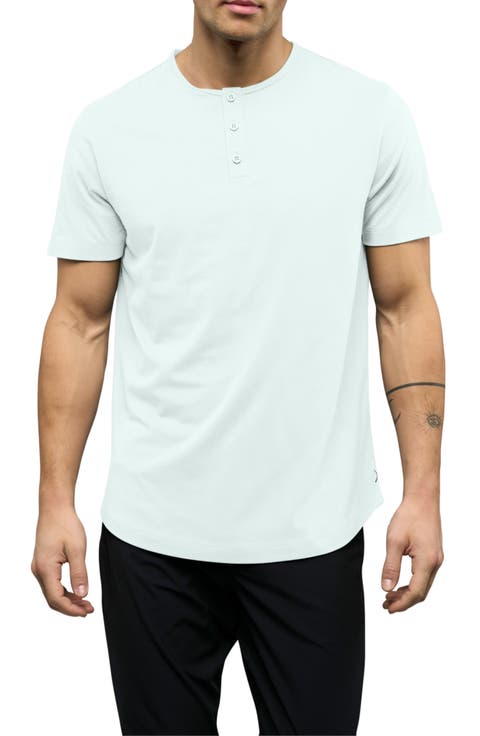 AO Curved Hem Short Sleeve Henley