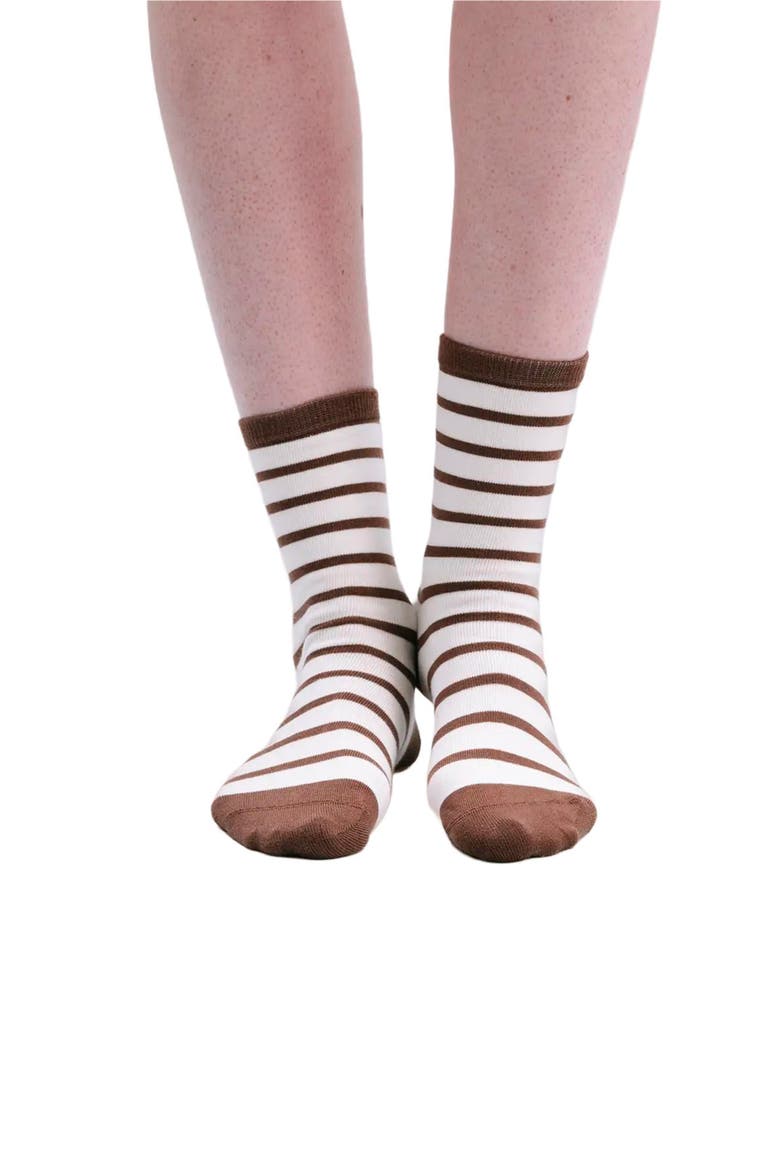 Women's Stripe Crew Sock, Main, color, Mustang Comi Stripe