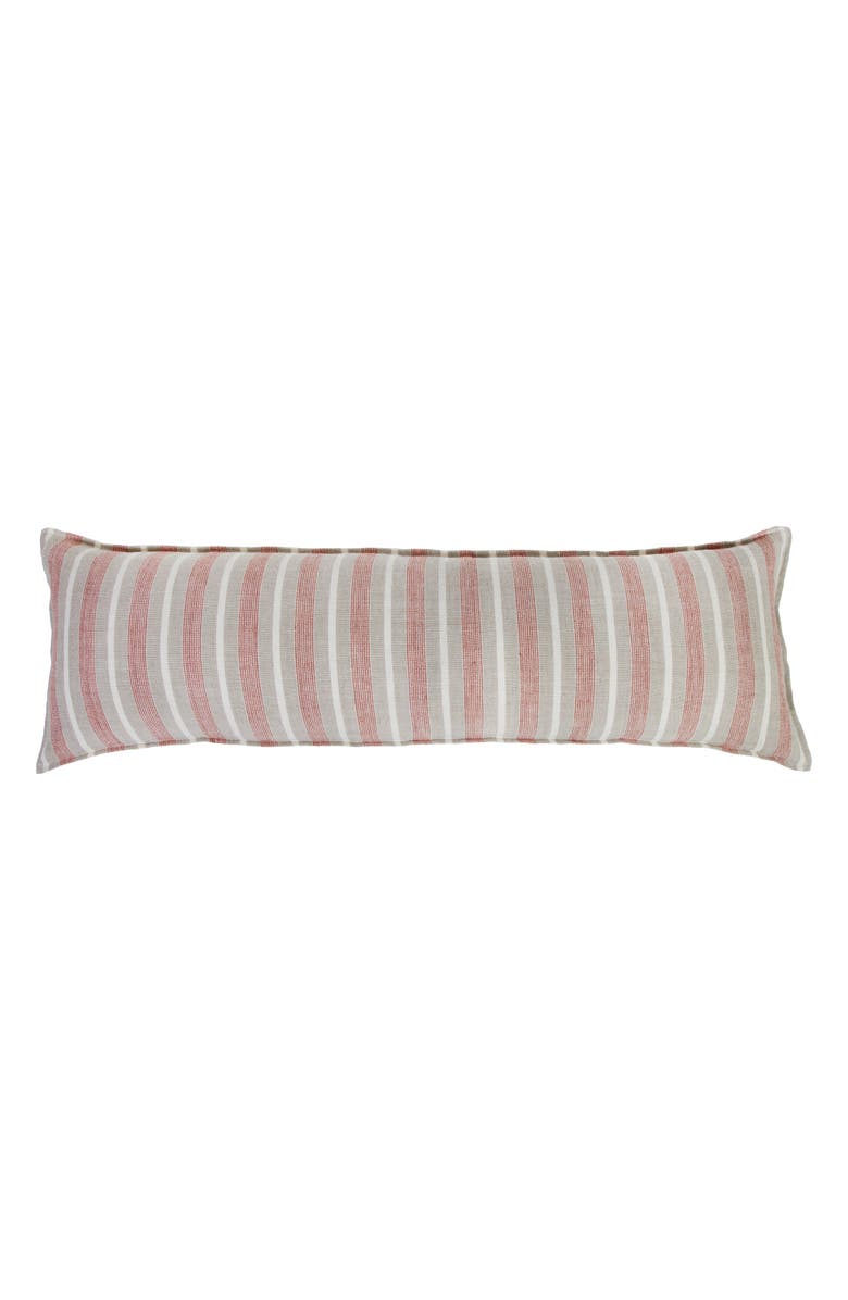 Pom Pom at Home Montecito Stripe Linen Body Pillow, Main, color, Terra Cotta/Natural