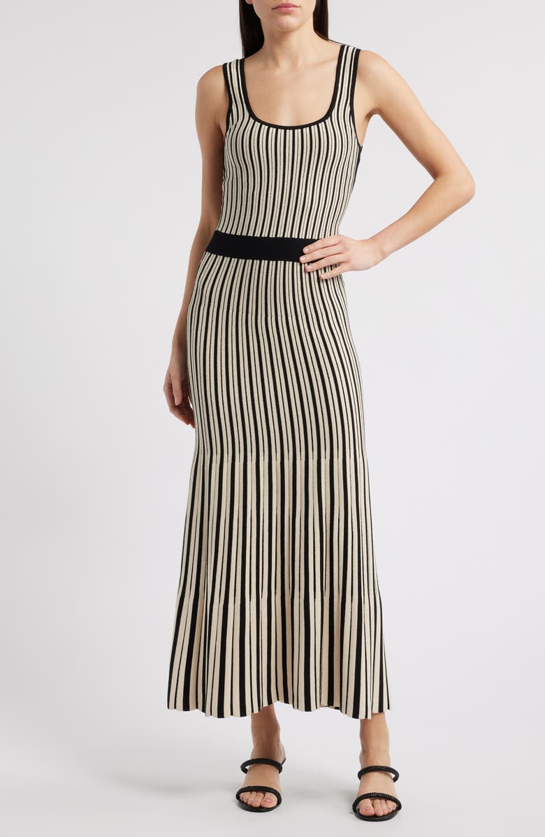 ZOE AND CLAIRE Stripe Sleeveless Sweater Dress, Main, color, 