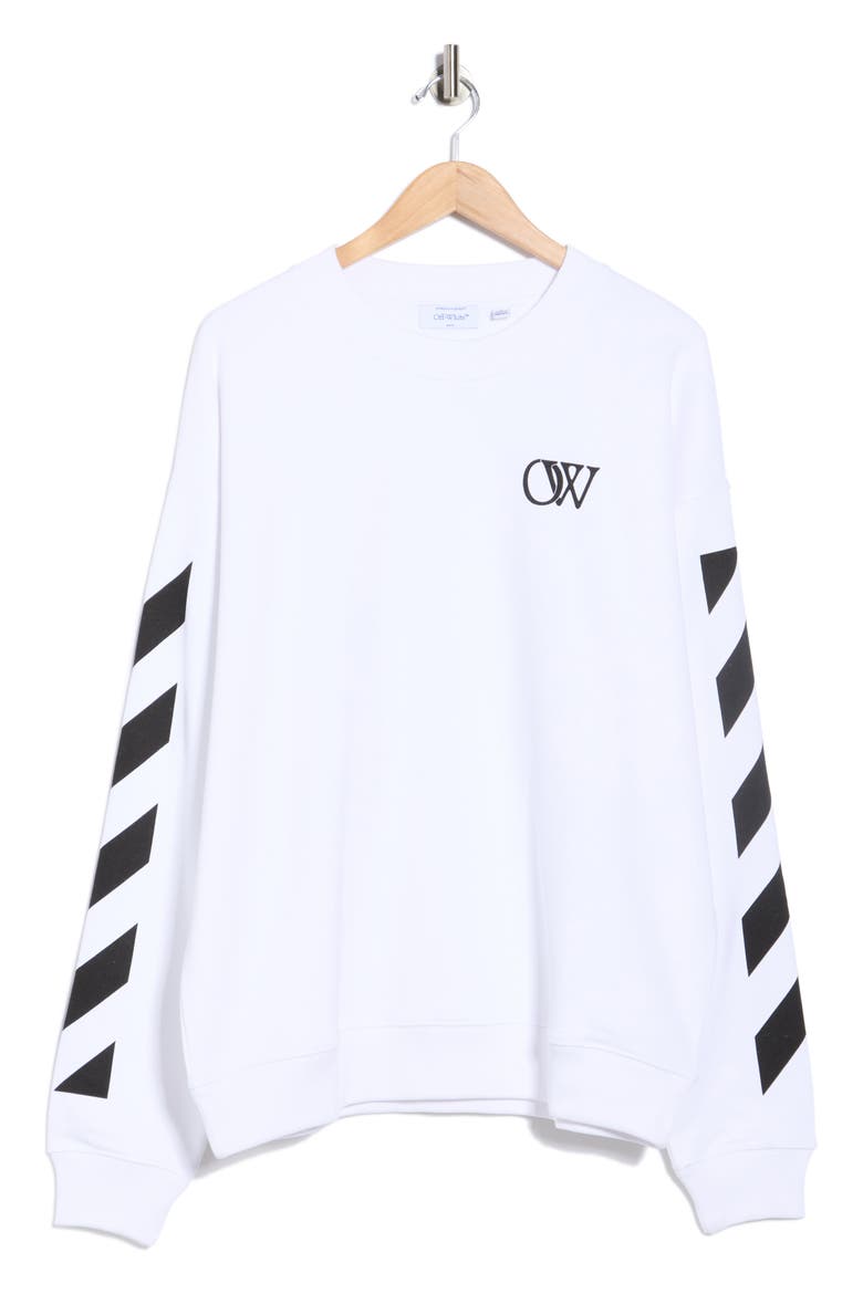 Diagonal Skate Long Sleeve T-Shirt, Alternate, color, WHITE-BLACK