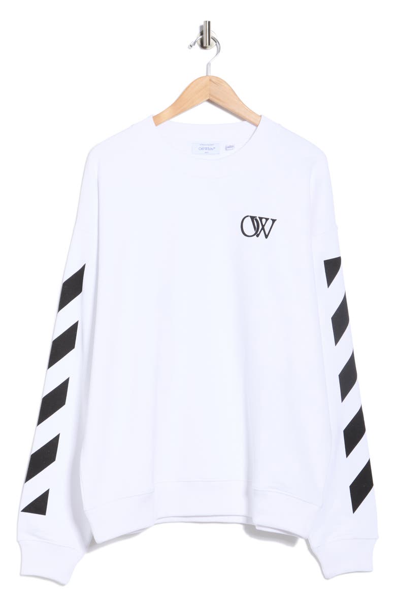 Off-White Diagonal Skate Long Sleeve T-Shirt, Main, color, White-Black