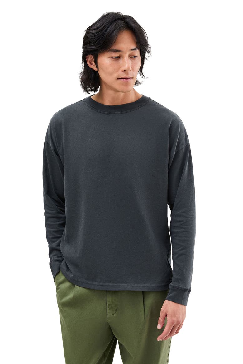 The Relaxed Long Sleeve Tee, Main, color, Stretch Limo