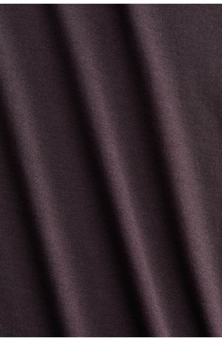 H&M Silk-blend T-shirt, Alternate, color, Dark Brown
