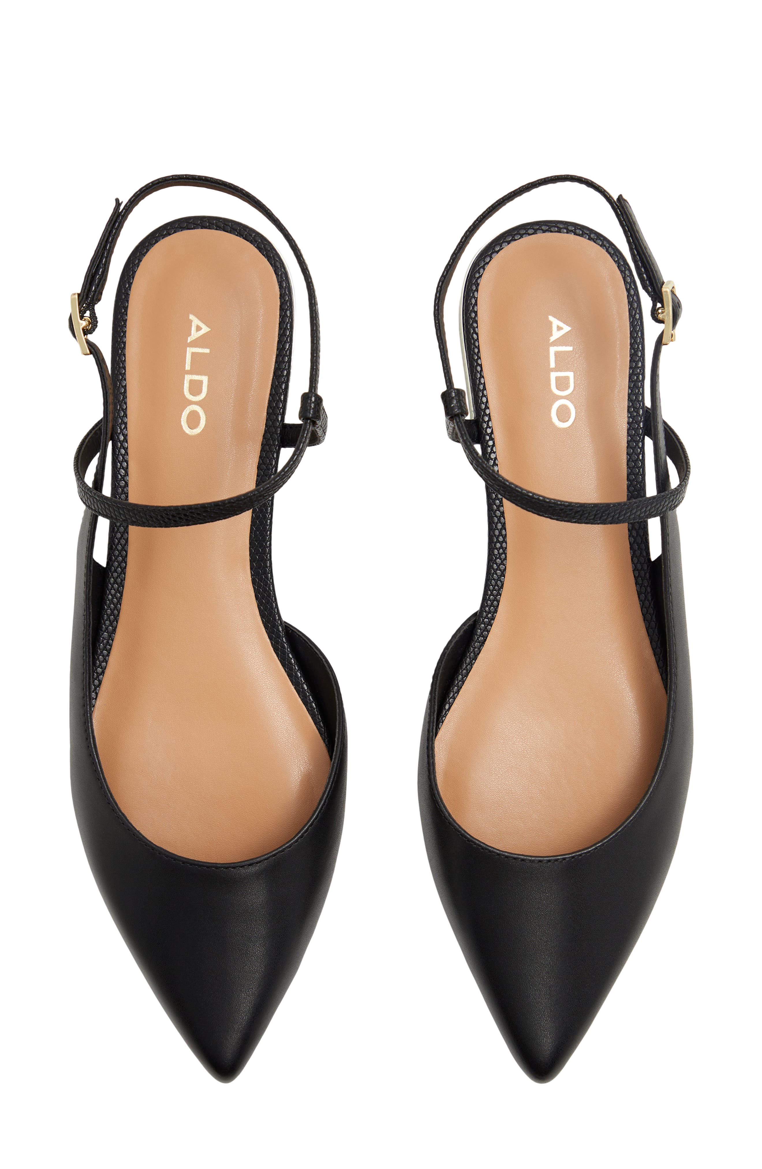 ALDO Sarine Ankle Strap Pointed Toe Flat, Alternate, color, 