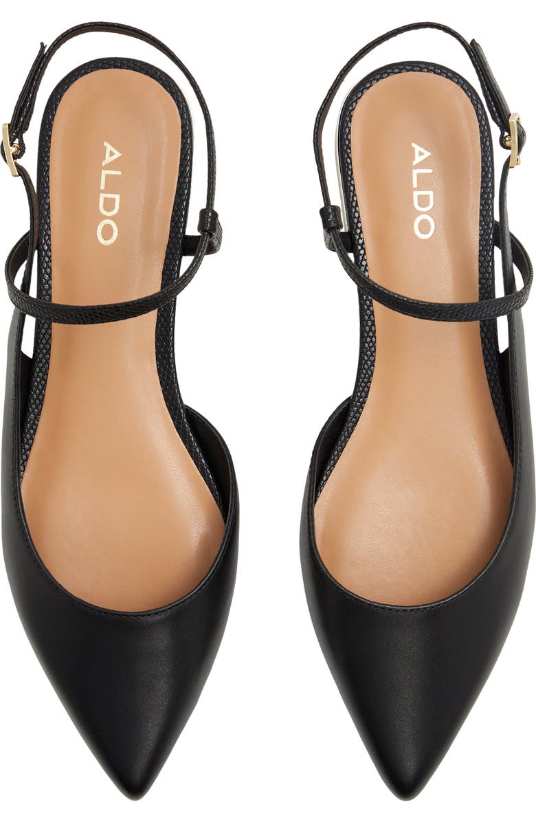 ALDO Sarine Ankle Strap Pointed Toe Flat, Alternate, color,