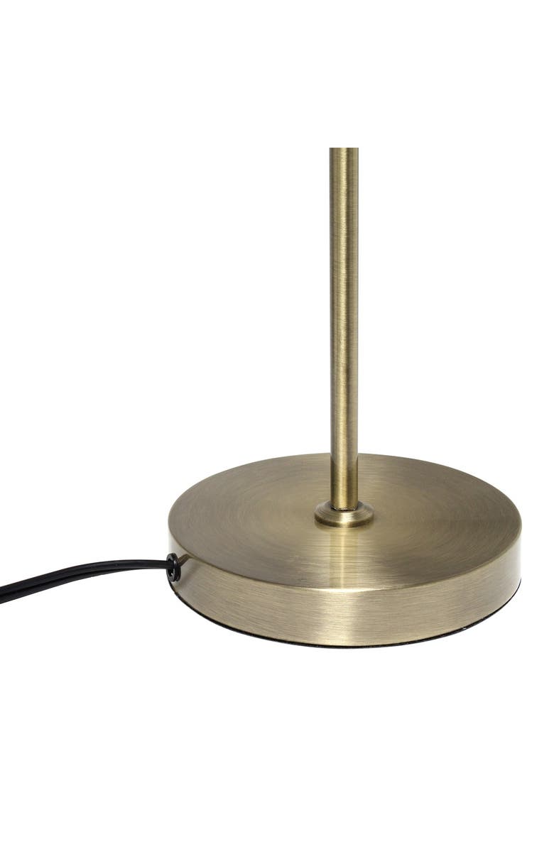 LALIA HOME Mid Century Curved Table Lamp with Dome Shade - Antique Brass, Alternate, color, 