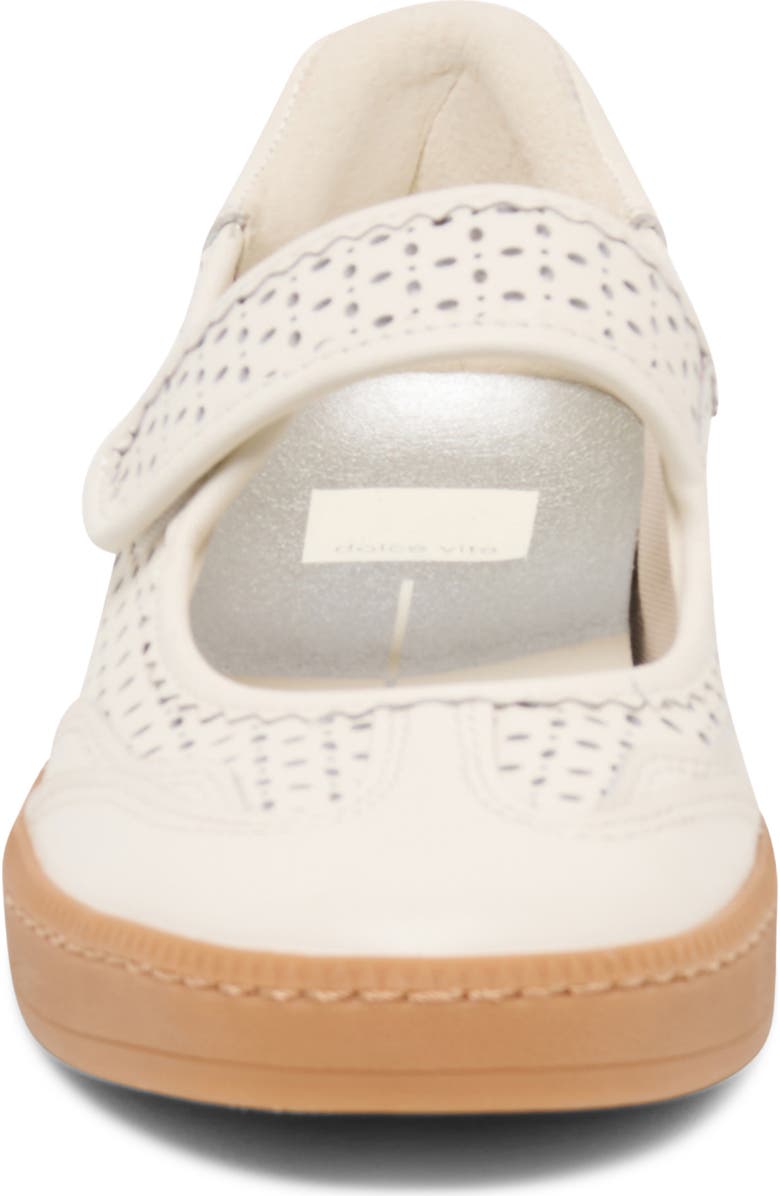 Dolce Vita Nanet Mary Jane Flat, Alternate, color, White Perforated Leather