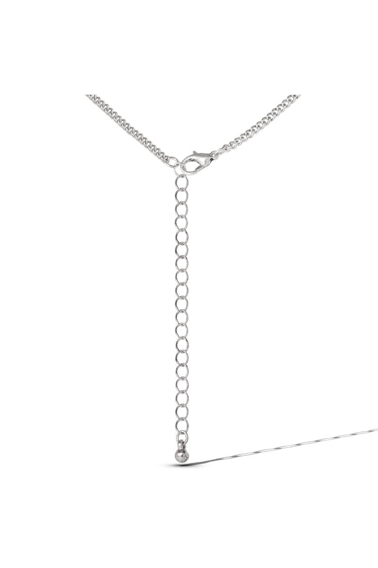 Statement Medallion Necklace in Antiqued Silver, Alternate, color, Silver