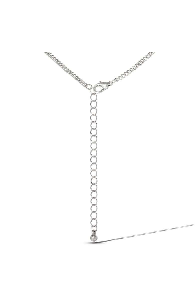 Jessica Simpson Statement Medallion Necklace in Antiqued Silver, Alternate, color, Silver