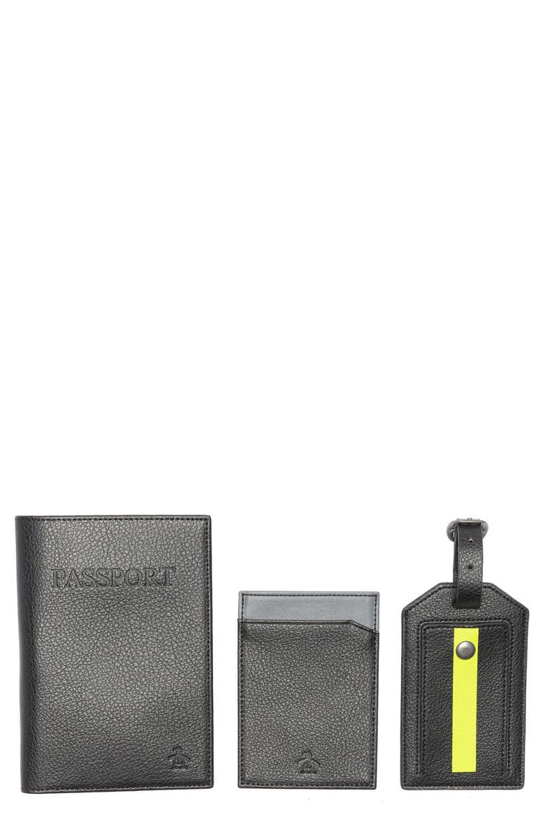 Original Penguin Passport & Card Case Set, Main, color, 