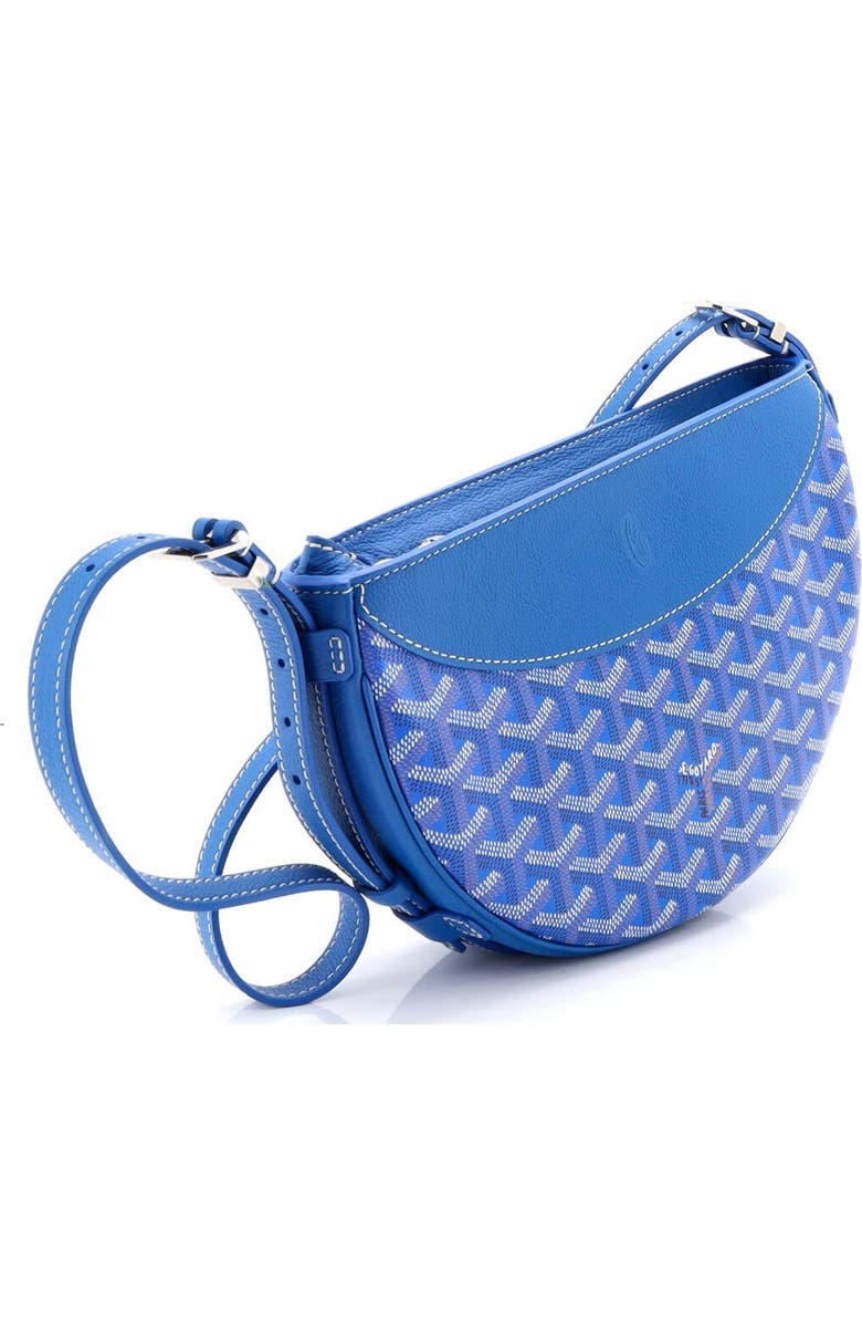 Pre-Owned Goyard Hirondelle Shoulder Bag Coated Canvas and Leather, Alternate, color, Blue
