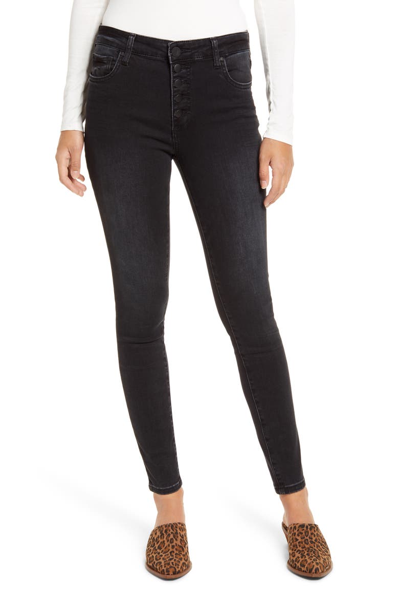 Donna High Waist Button Fly Jeans, Main, color, CONTINUALLY