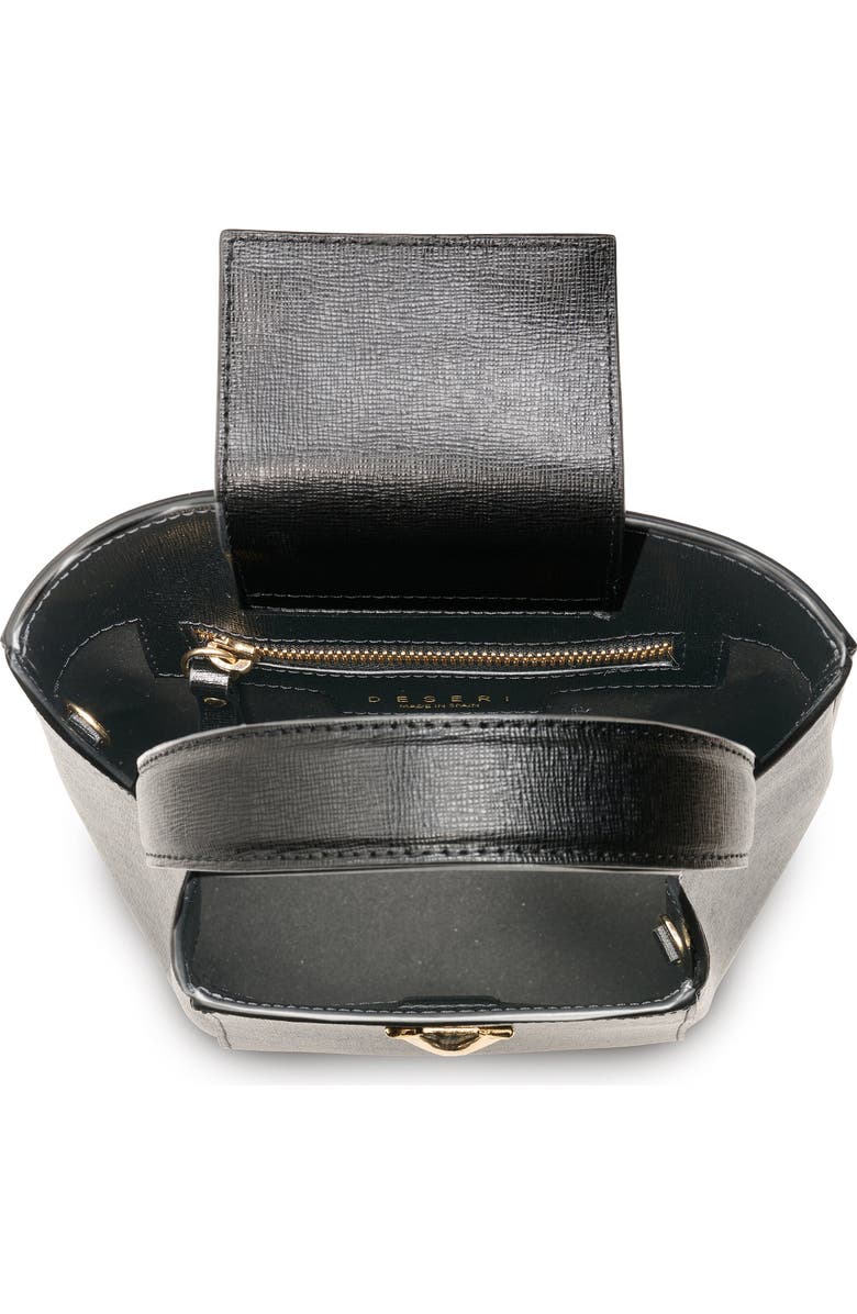 DESERI Rosa Mini Top Handle Bag, Alternate, color, Black
