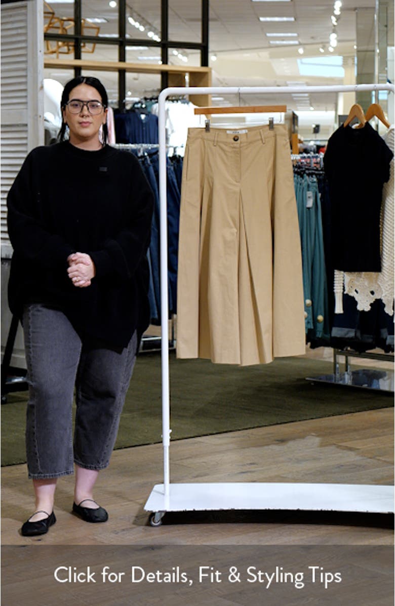 Rowen Pleated Cotton Culottes, sales video thumbnail