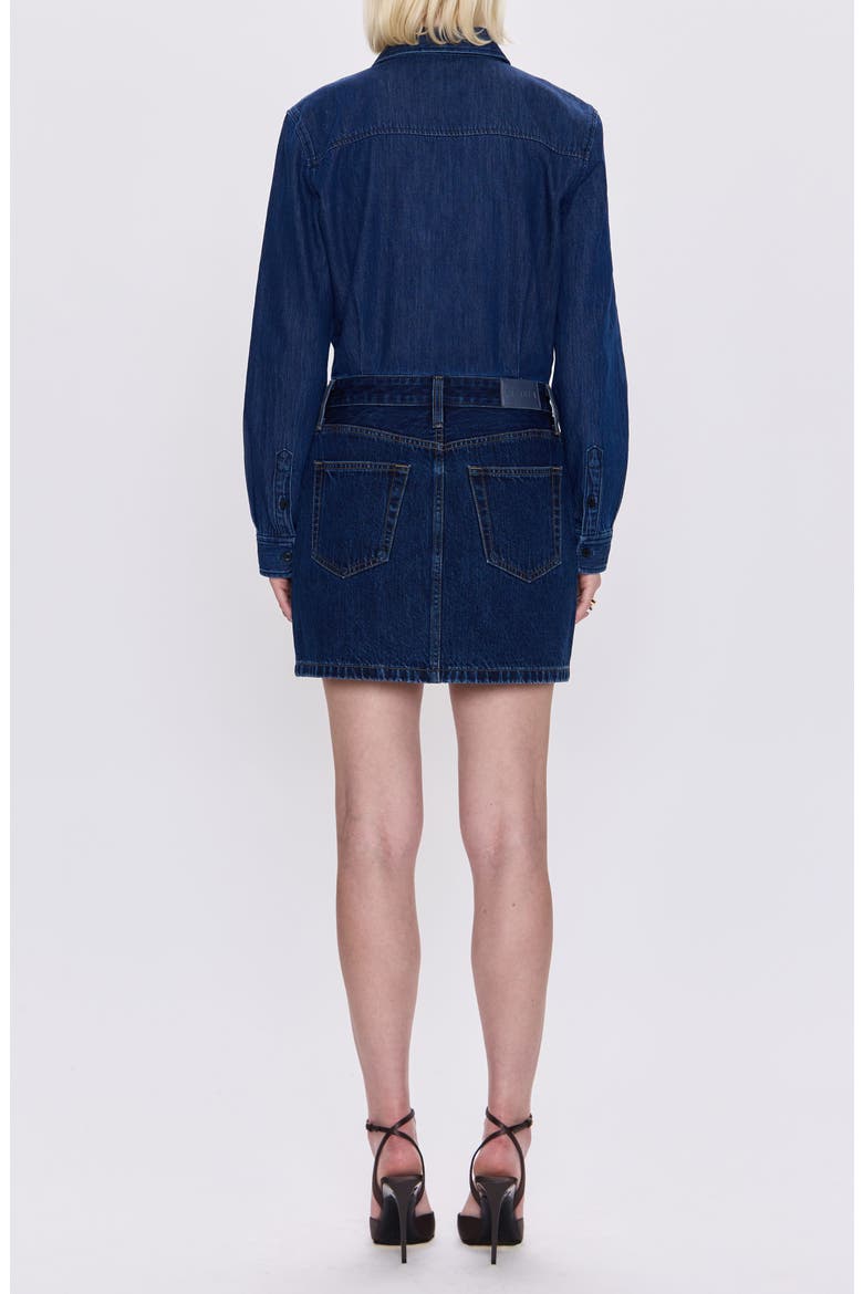 Pixie Long Sleeve Denim Minidress, Alternate, color, GEMINI
