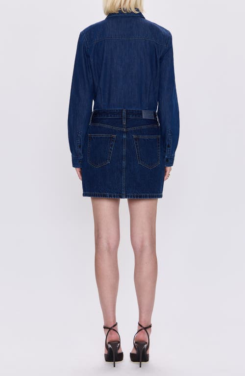 Pistola Pixie Long Sleeve Denim Minidress In Blue