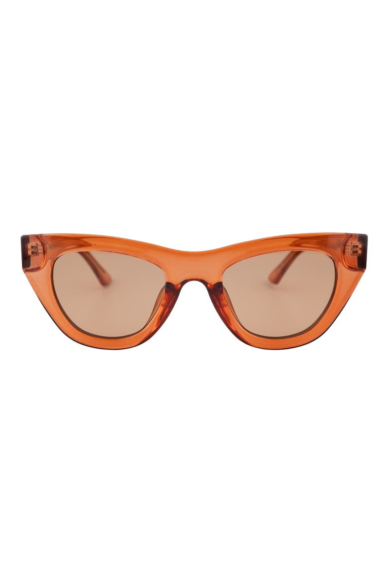 Kinni Cat Eye Sunglasses, Main, color, TRANS SALMON/ BROWN