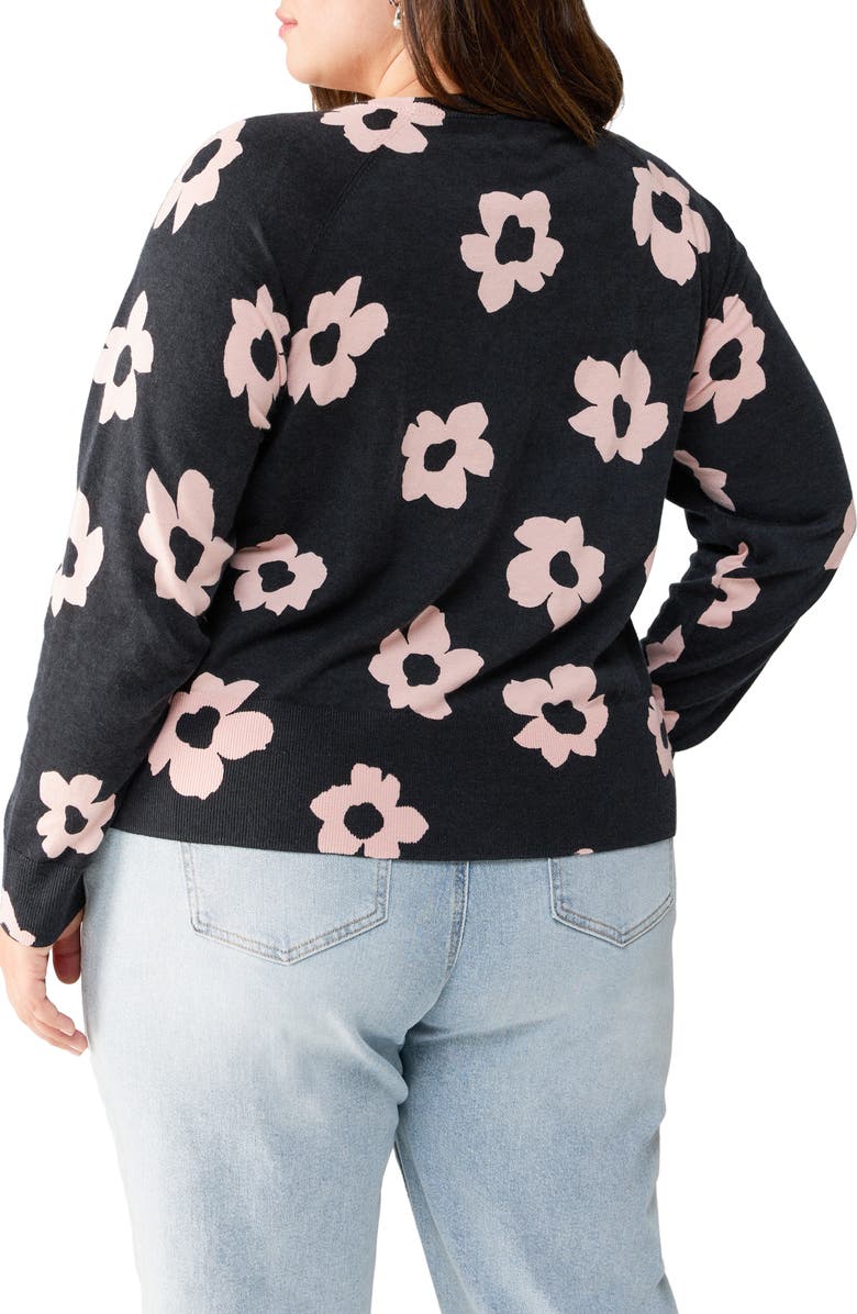 Sanctuary All Day Long Floral Cotton Blend Sweater, Alternate, color, 