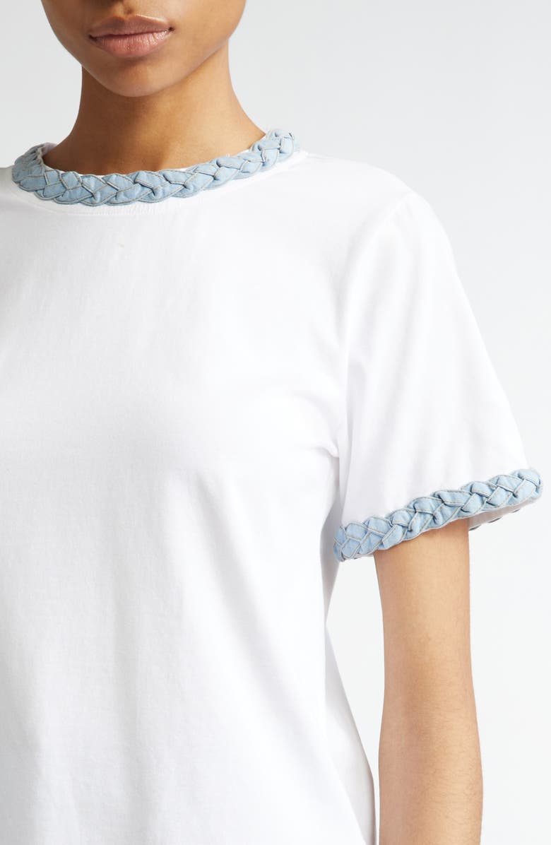 Cinq à Sept Denim Trim T-Shirt, Alternate, color, 