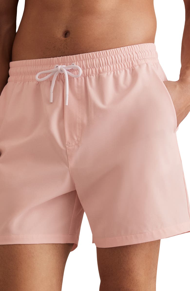 Reiss Cliff Swim Trunks, Alternate, color, Pink