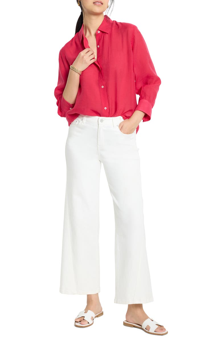 NIC+ZOE Breeze Button-Up Shirt, Alternate, color, Daiquiri