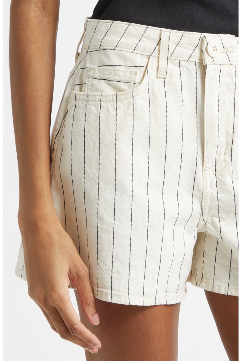 Lissania Pinstripe Shorts, Alternate, color, ECRU/ NAVY STRIPE