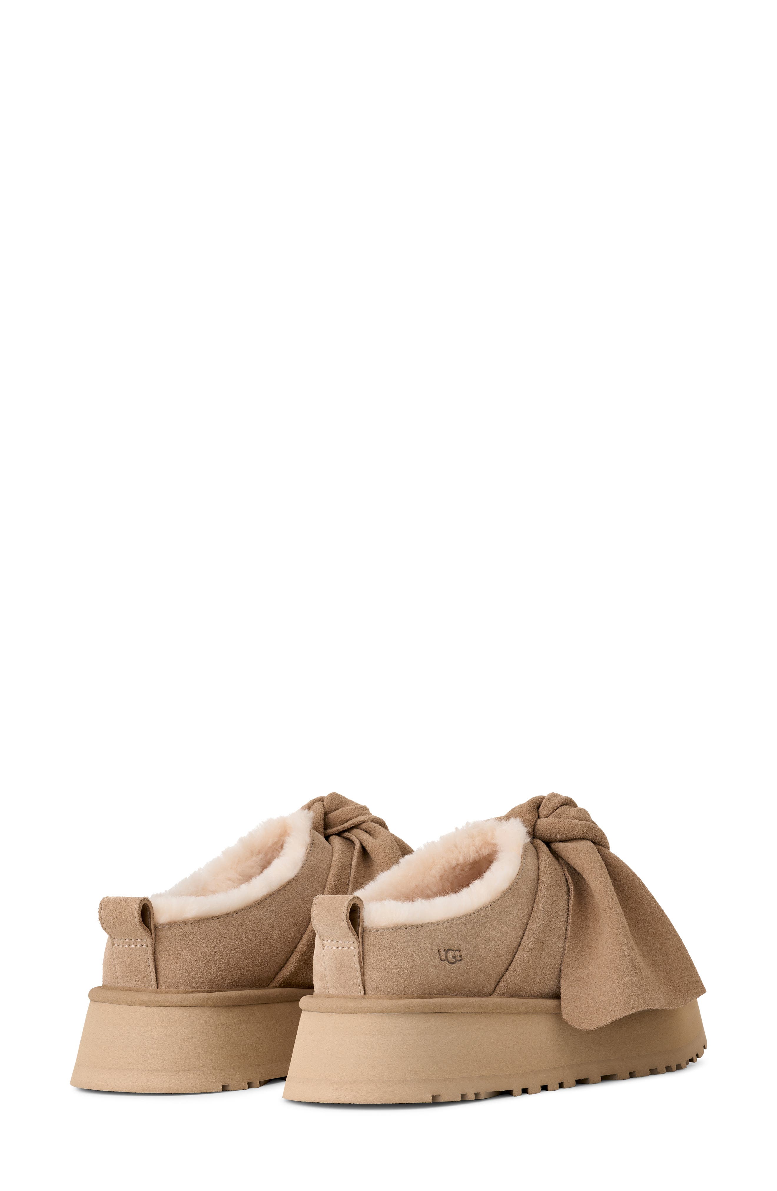 UGG<sup
®</sup
 Classic Mini Bow Genuine Shearling Lined Slipper, Alternate, color, 