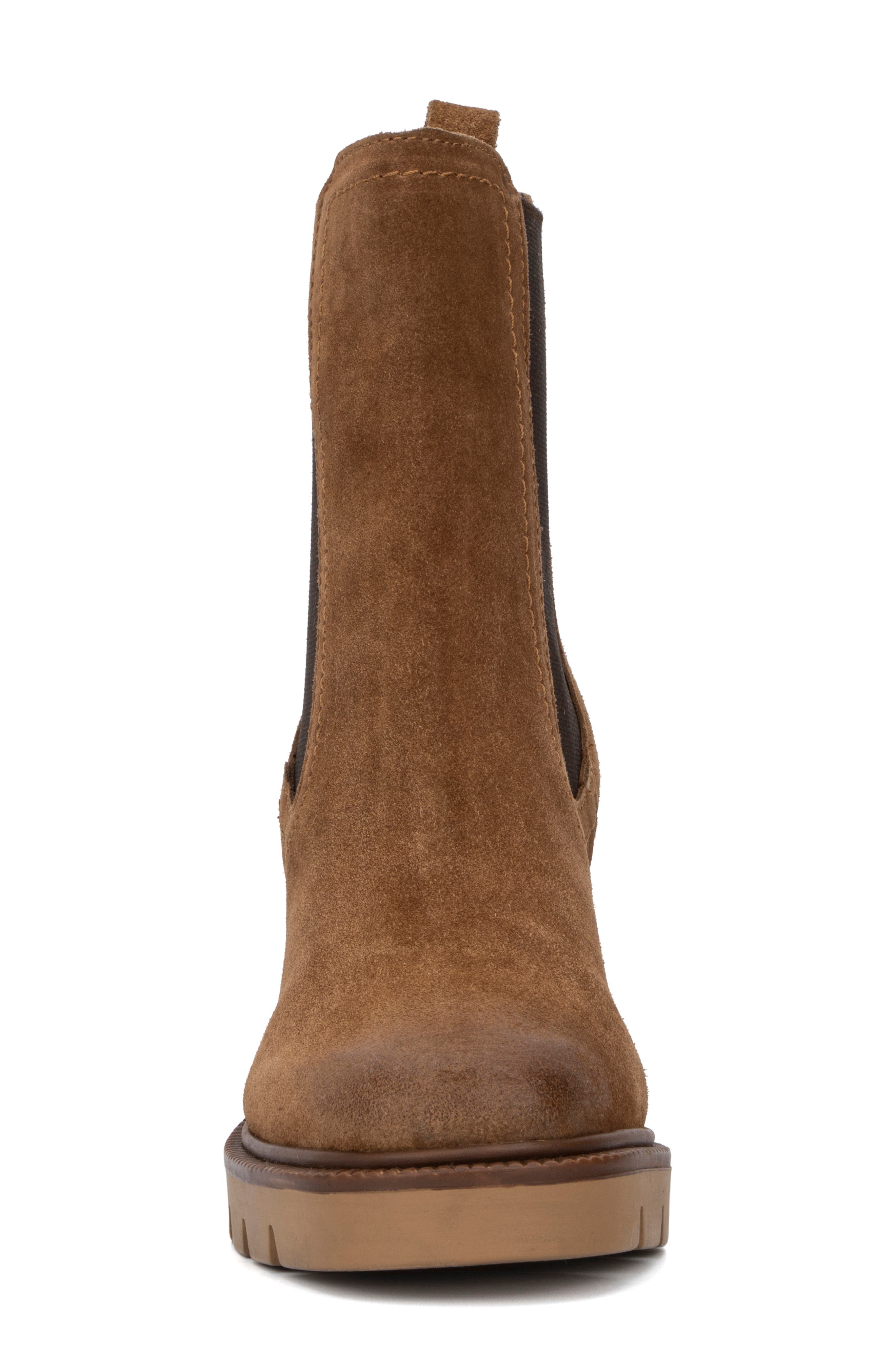 VINTAGE FOUNDRY Penelope Leather Bootie, Alternate, color, Cognac