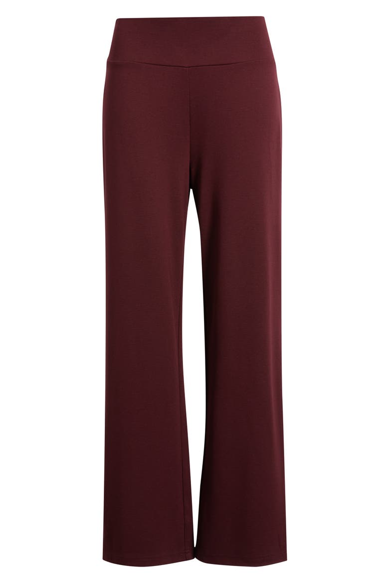 High Waist Pull-On Wide Waistband Trousers, Alternate, color, BAROLO