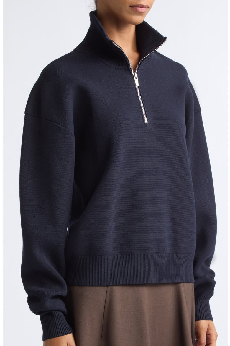 Bella Half Zip Sweater, Alternate, color, NAVY