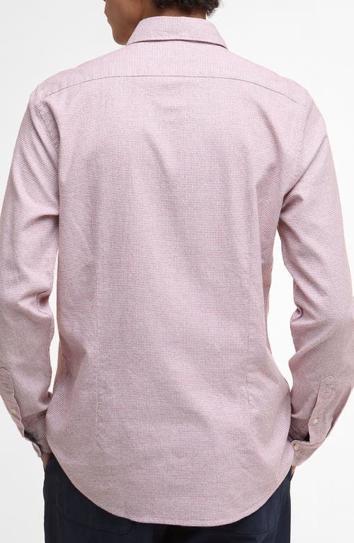 Barbour Turner Houndstooth Button-down Shirt In Pink