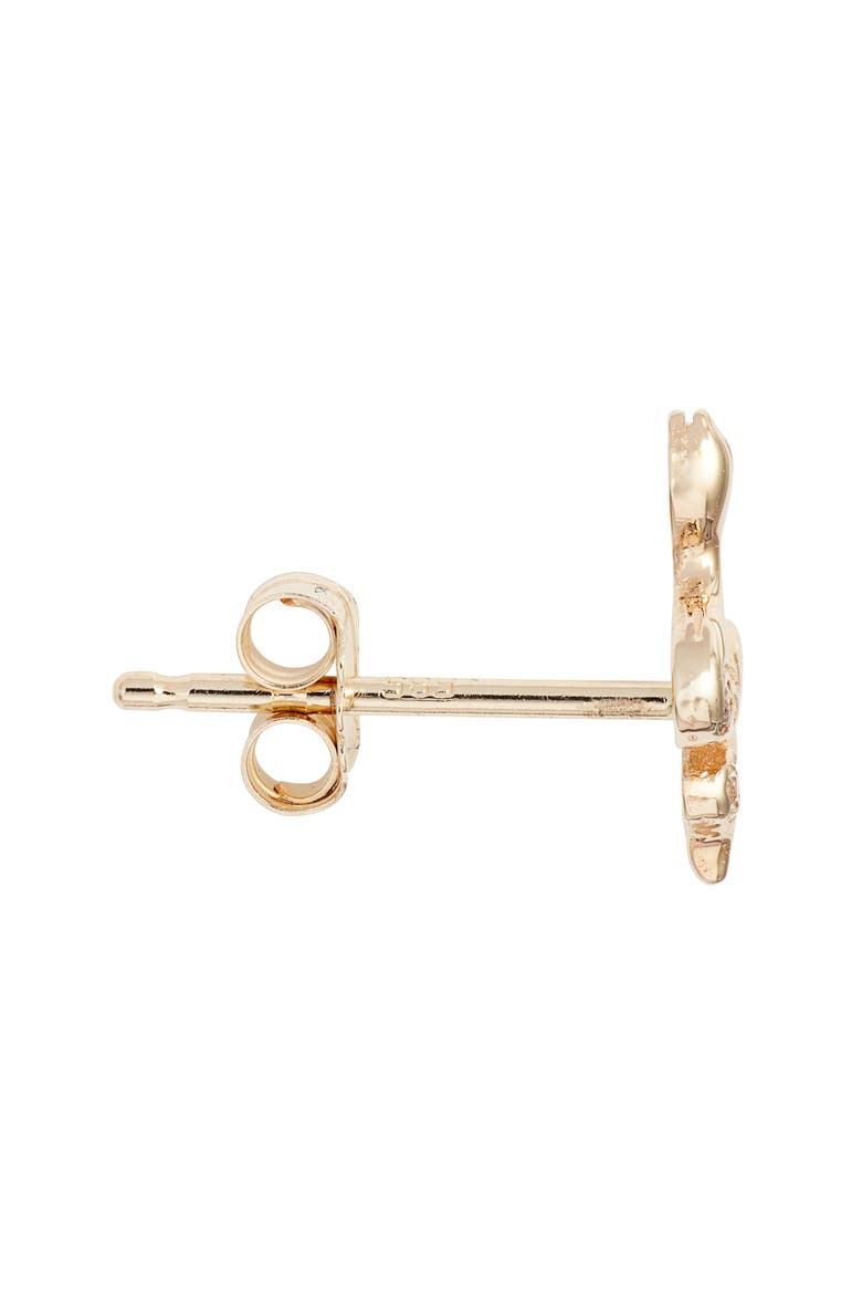 Cléo Snake Stud Earring, Alternate, color, YELLOW GOLD/ DIAMOND