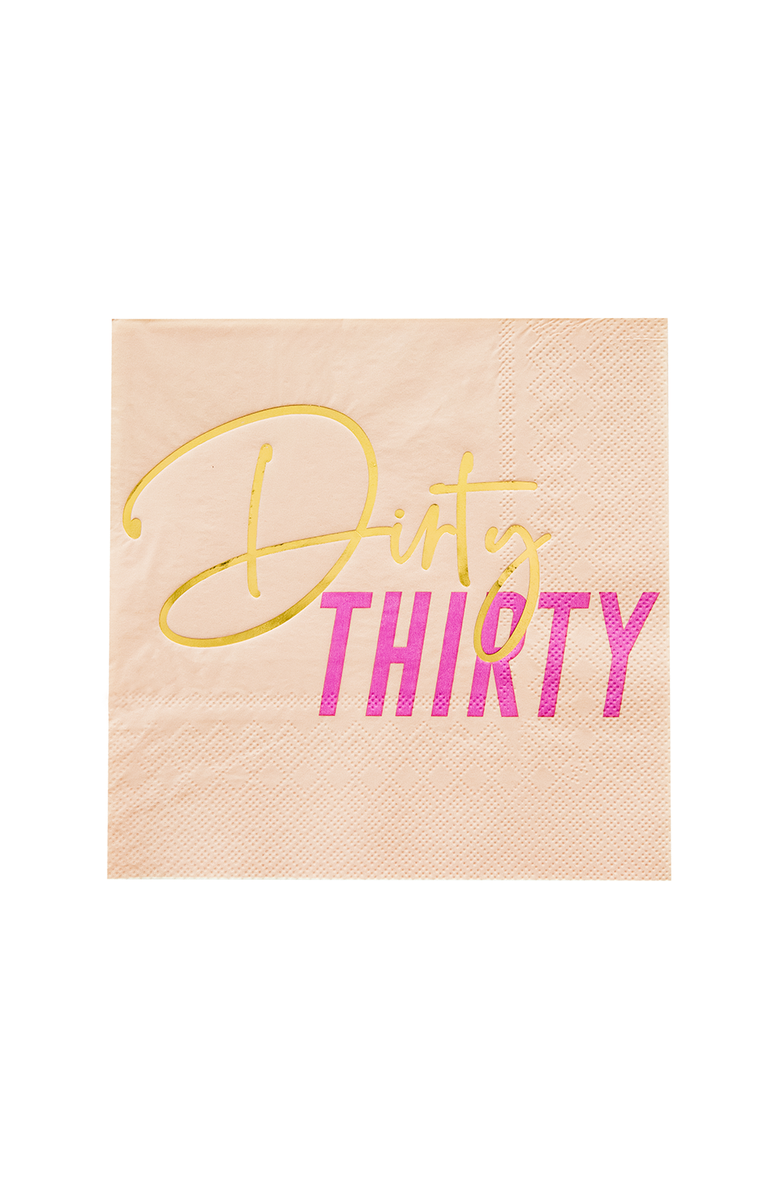 Jollity 
Co 30th Birthday Dirty Thirty Large Napkins, Main, color, Assorted Pre-Pack