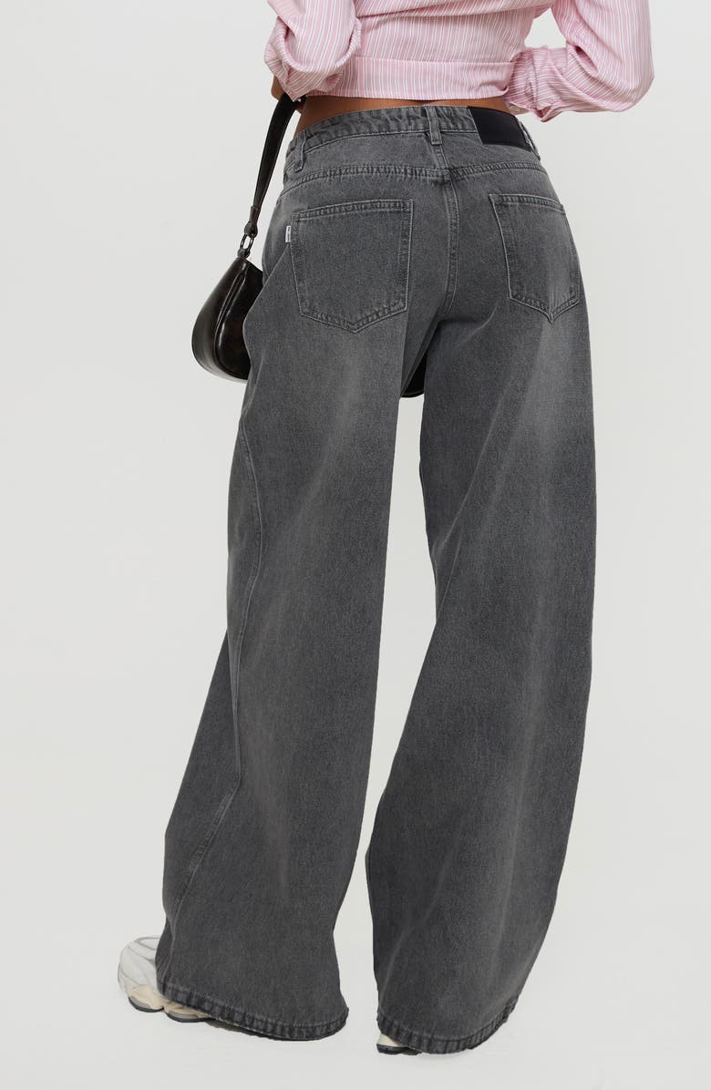 Princess Polly Ramos Low Rise Wide Leg Jeans, Alternate, color, Grey Wash