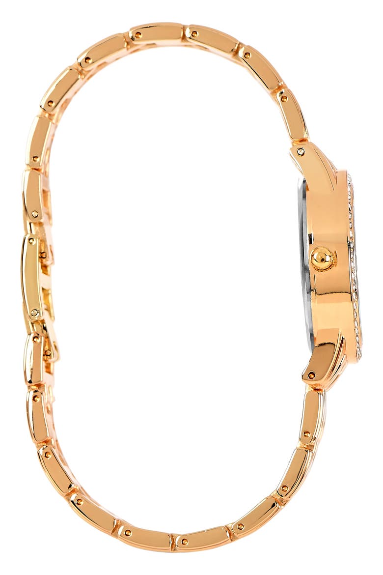 Crystal Chain Bracelets & Mother-of-Pearl Bracelet Watch, 30mm, Alternate, color, GOLD