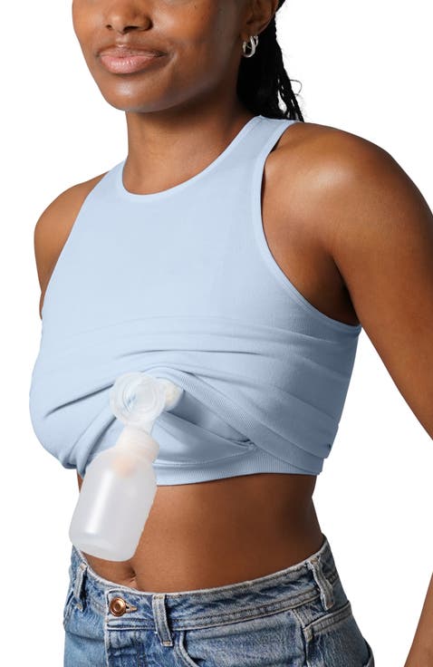 Busty Sublime Hands-Free Pumping Longline Bra Top- Fits Sizes 30E-44H