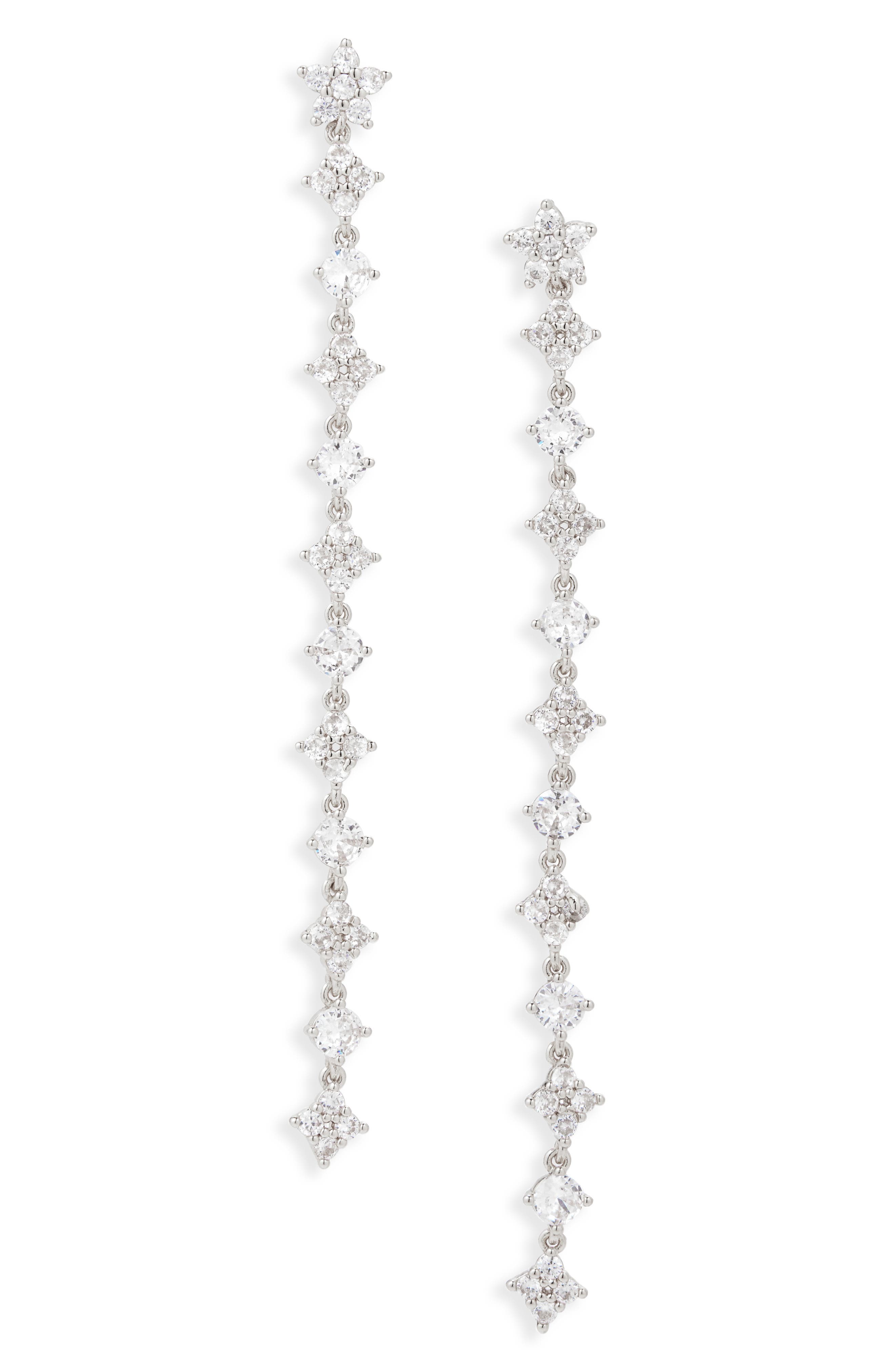 Tasha Crystal Linear Drop Earrings